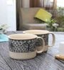 HandPainted Funky 500ml Multicolour (Set of 2) Ceramic Coffee Mug