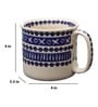XoXo 500ml White & Dark Blue Ceramic (Set of 2) Tea Cup
