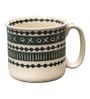 Funky Matte 500ml White & Green Ceramic (Set of 2) Tea Cup