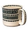 Funky Matte 500ml White & Green Ceramic (Set of 2) Tea Cup