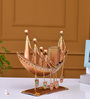 Brown Metal Handpainted Boat Inspired Pen Holder
