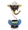 Black Metal Handpainted Ganesh Decorative TeaLight