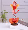 Orange Metal Handpainted Ganesh Decorative TeaLight