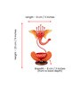 Orange Metal Handpainted Ganesh Decorative TeaLight