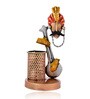 Brown Metal Handpainted Guita Pen Holder