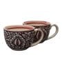 Handpainted Mughal 300ml Pink (Set of 2) Ceramic Coffee Mug