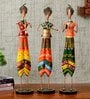 Handpainted Musician Metal Figurine Set of 3