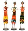 Handpainted Musician Metal Figurine Set of 3