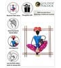 Handpainted Musician Blue & Pink Metal Wall Hanging Wall Art