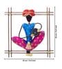 Handpainted Musician Blue & Pink Metal Wall Hanging Wall Art