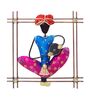 Handpainted Musician Blue & Pink Metal Wall Hanging Wall Art