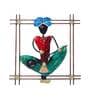 Handpainted Musician Red & Green Metal Wall Hanging Wall Art