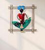 Handpainted Musician Red & Green Metal Wall Hanging Wall Art