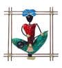 Handpainted Musician Red & Green Metal Wall Hanging Wall Art