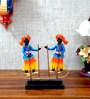 Handpainted Punjabi Dancer Metallic Showpiece