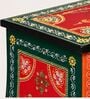 Rangrez Handpainted Solid Wood Chest Of Drawers In Teak Finish 