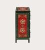 Rangrez Handpainted Solid Wood Chest Of Drawers In Teak Finish 
