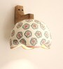 HandPainted Terracotta & Wood Uplight Wall Sconces (Beige)