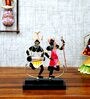 Handpainted Tribal Ann Couple Metallic Showpiece