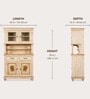 Handpainted Wooden Cabinet In Beige Colour Handpainted Wooden Cabinet In Beige Colour