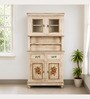 Handpainted Wooden Cabinet In Beige Colour Handpainted Wooden Cabinet In Beige Colour