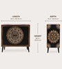 Handpainted Wooden Cabinet In Black Colour Handpainted Wooden Cabinet In Black Colour