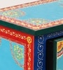 Rangrez Blue Colour Chest Of Drawers In Teak Finish