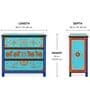 Rangrez Blue Colour Chest Of Drawers In Teak Finish