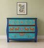 Rangrez Blue Colour Chest Of Drawers In Teak Finish