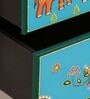 Rangrez Blue Colour Chest Of Drawers In Teak Finish
