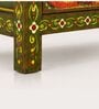 Rangrez Handpainted Wooden Sideboard Storage Cabinet In Teak Finish