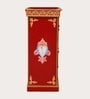 Rangrez Handpainted Wooden Sideboard Storage Cabinet In Teak Finish