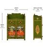 Rangrez Handpainted Wooden Sideboard Storage Cabinet In Teak Finish