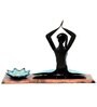 Handpainted Yoga Metal Figurine
