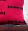 Handwoven Cotton Naga Black & Red (16X16inches) Cushion Cover