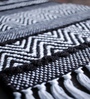 Dark Grey Cotton Striped 19 X 13 inches Placemat