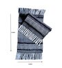 Dark Grey Cotton Striped 19 X 13 inches Placemat
