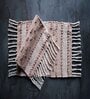 Brown Cotton Striped 19 X 13 inches Placemat