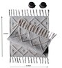 Beige Cotton Geomteric 19 X 13 inches Placemat