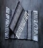 Dark Grey Cotton Striped 19 X 13 inches Placemat
