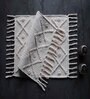 Beige Cotton Geomteric 19 X 13 inches Placemat
