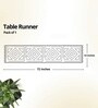 Handwoven Pure Cotton Striped Pattern Heat Resistant Anti Skid Washable Black & White  6 Seater(12x72inches) Dining Table Runner
