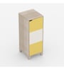 Handy Dandy Kids Storage Cabinet in Oak, Yellow and White Finish
