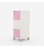 Handy Dandy Kids Storage Cabinet in Oak and Pink Finish