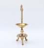 Bell Gold Brass Diya with Bell