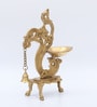 Bell Gold Brass Diya with Bell