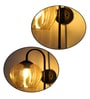 Hanging Downward Amber Glass black Wall Light