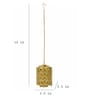 Hanging Gold Round Flower Etching Tealight Holder