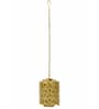 Hanging Gold Round Flower Etching Tealight Holder