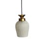 Hanging Lamp with White Crackled Glass